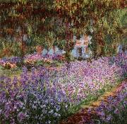 Claude Monet Iris Bed in Monet-s Garden Germany oil painting reproduction